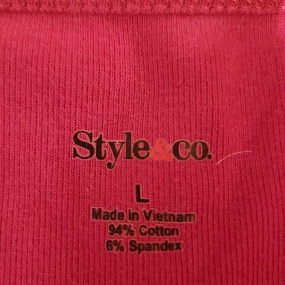 STYLE & Co. Long Sleeve Crew Neck Tee - Picture 2 of 4